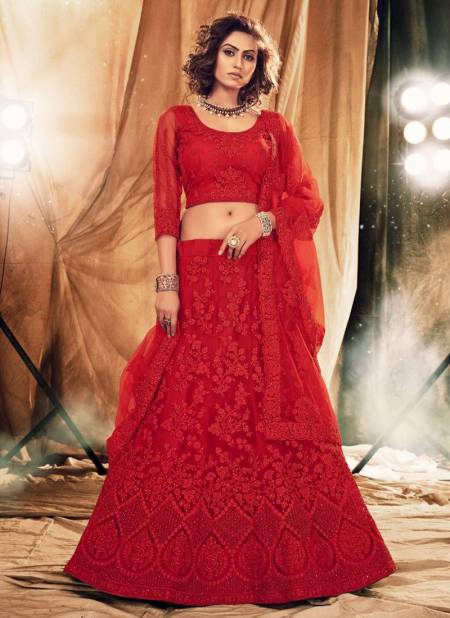Red Colour Senhora Sanskruti New Latest Designer Wedding Wear Bridal Lehenga Choli Collection 2013